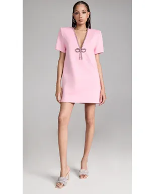 AREA クリスタルボウVネックTシャツドレス - サムネイル6