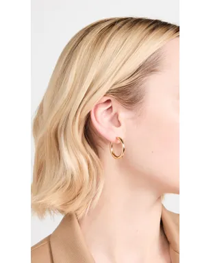 Ariel Gordon Jewelry 14k ジュニア ヘリウム フープ ピアス - サムネイル3