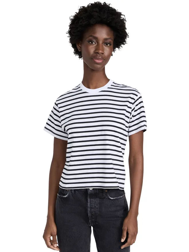 ATM Anthony Thomas Melillo ATM Anthony Thomas Melillo スクールボーイストライプTシャツの商品画像