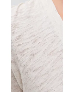 ATM Anthony Thomas Melillo スラブジャージー クラシックVネックTシャツ Seashell/Silver - サムネイル6