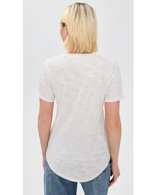 ATM Anthony Thomas Melillo スラブジャージー クラシックVネックTシャツ Seashell/Silver - サムネイル3