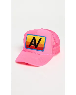 Aviator Nation ロゴレインボー ヴィンテージ ローライズ トラッカーハット ネオンピンク - サムネイル2