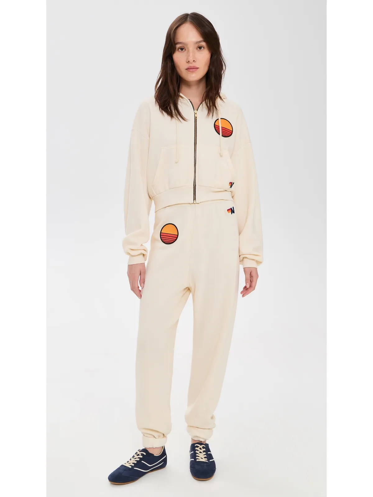 Aviator Nation サンセットパッチ リラックスフィット クロップドパーカー - 画像5