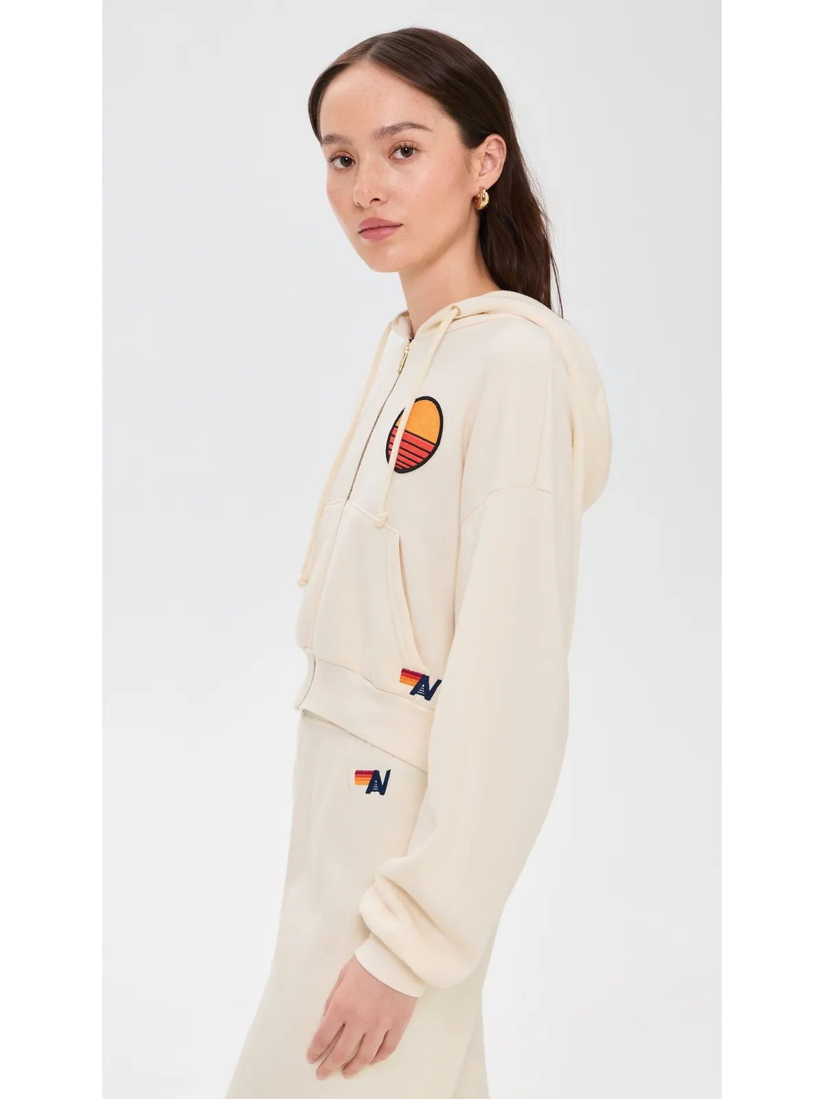 Aviator Nation サンセットパッチ リラックスフィット クロップドパーカー - 画像4