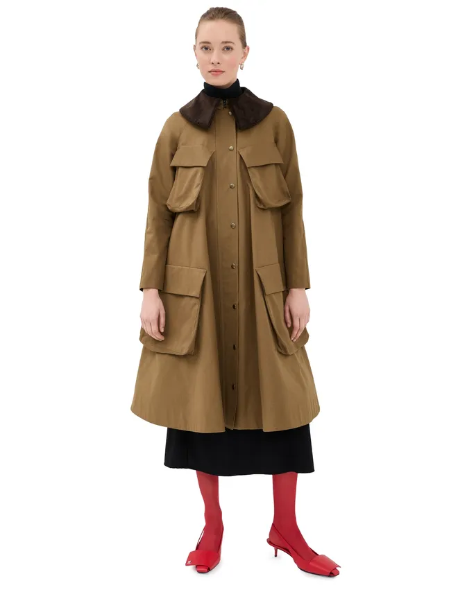 A.W.A.K.E. MODE A.W.A.K.E. MODE ロングフレアードトレンチコートの商品画像