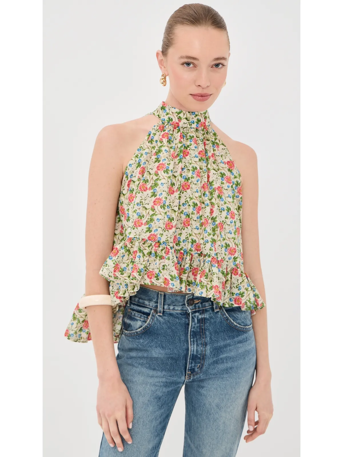 Azeeza Plath Cotton Voile Top Florette - 画像2