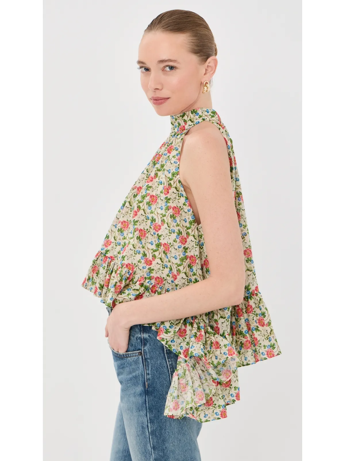 Azeeza Plath Cotton Voile Top Florette - 画像4