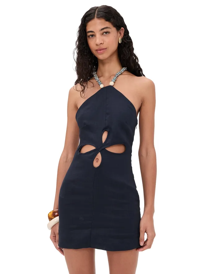 AZULU Azulu Drea Linen Dress Navy Mの商品画像