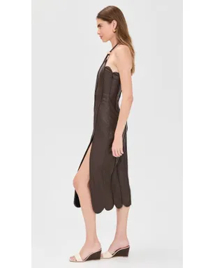 Azulu レオノール フェイクレザー ドレス エスプレッソ - サムネイル4