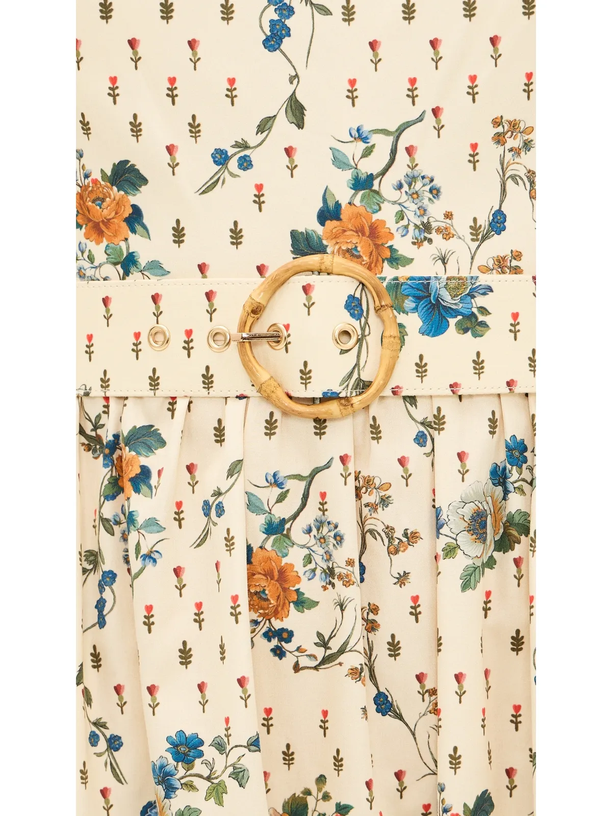 Borgo de Nor ニネット コットン ドレス ミニチュアフローラル クリーム - 画像6