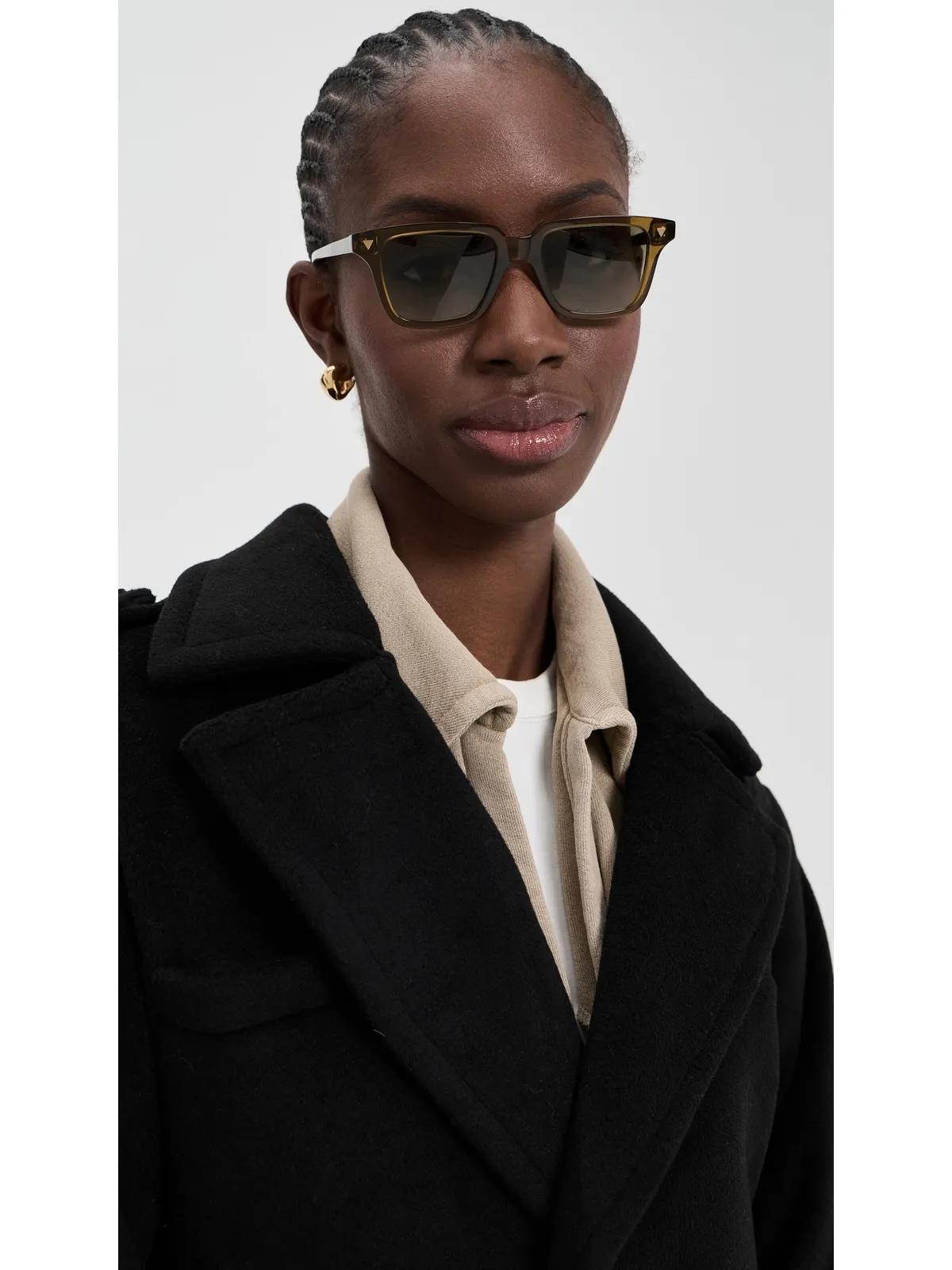 Bottega Veneta トライアングルスタッド サングラス - 画像3