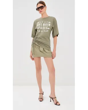 Balmain クラブ45 ジャージーTシャツ Sauge/Beige Clair - サムネイル5