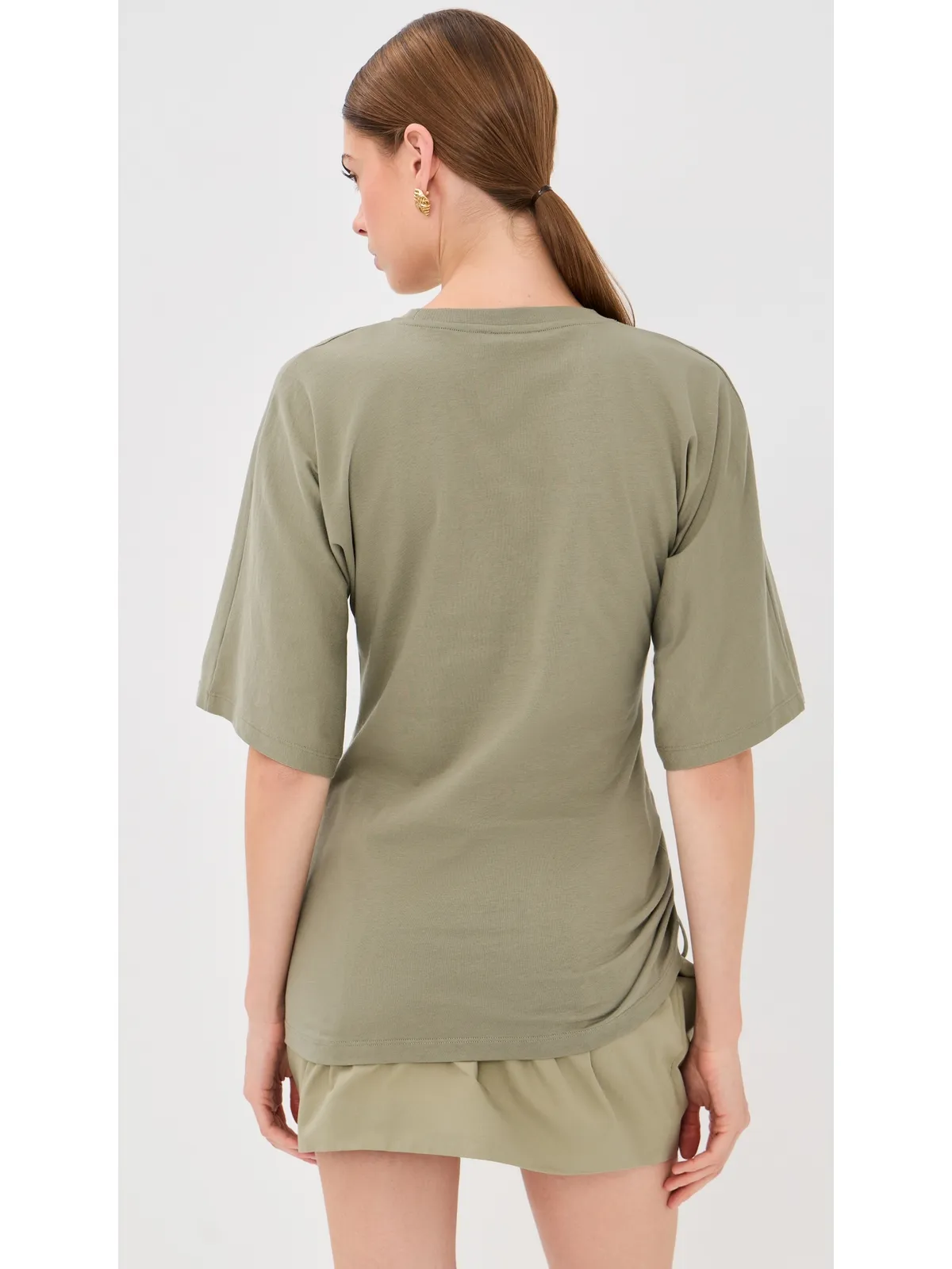 Balmain クラブ45 ジャージーTシャツ Sauge/Beige Clair - 画像3