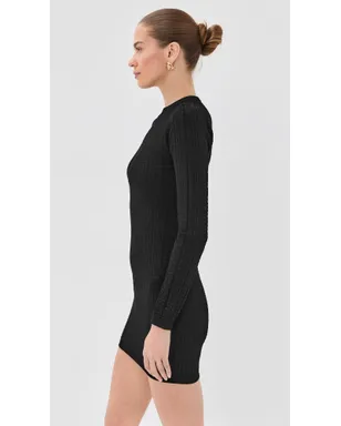 Balmain モノグラム ボディコン ニット ミニドレス ブラック - サムネイル4
