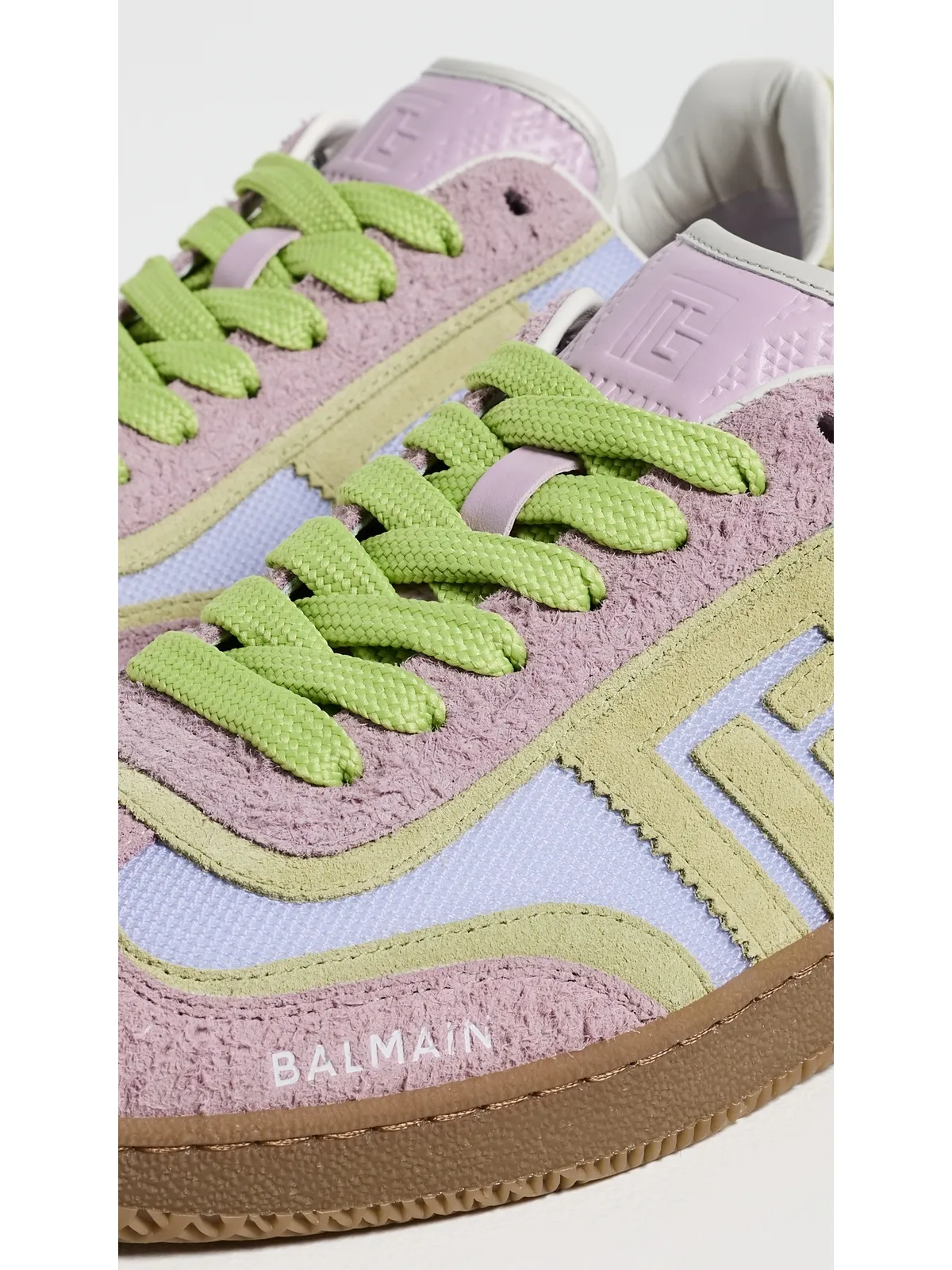 Balmain Swan スエードレザーとメッシュ スニーカー - 画像6