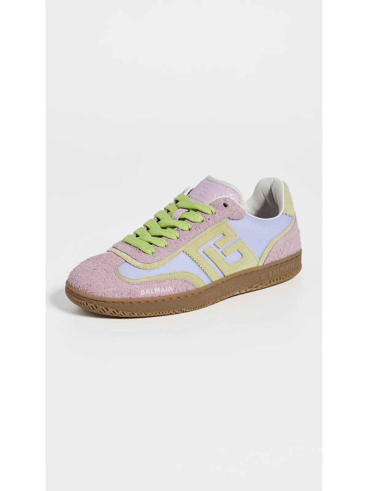 Balmain Swan スエードレザーとメッシュ スニーカー - 画像2