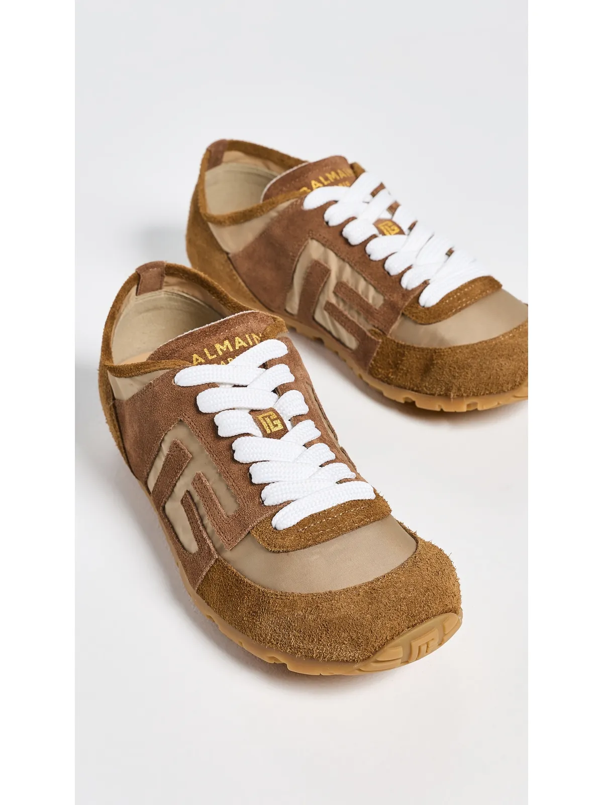Balmain レーサー45 スニーカー ベージュ - 画像5