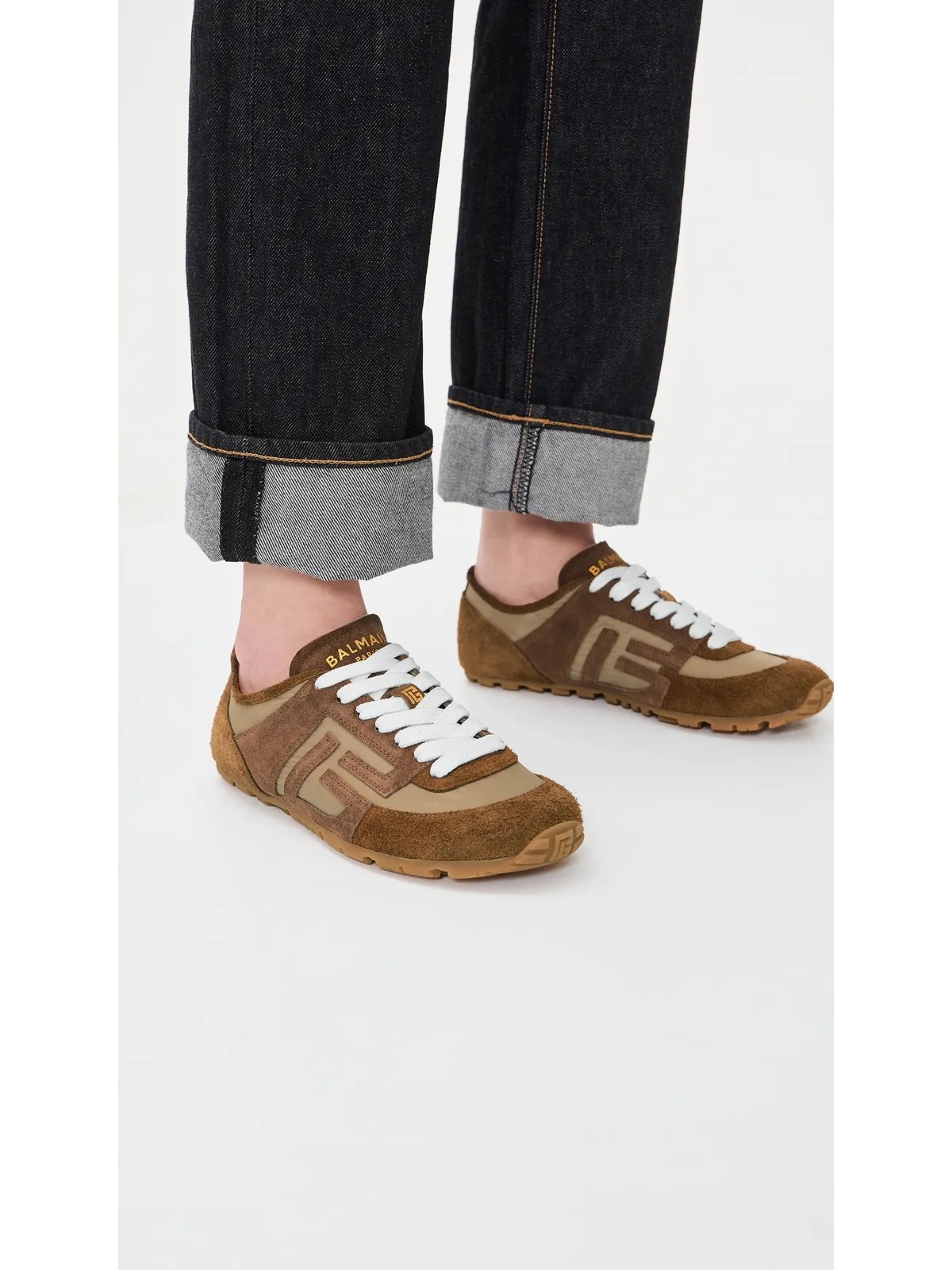 Balmain レーサー45 スニーカー ベージュ - 画像3