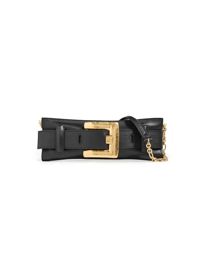 BALMAIN Balmain Anthem カーフスキン クラッチ 0PA ノワール 1サイズの商品画像