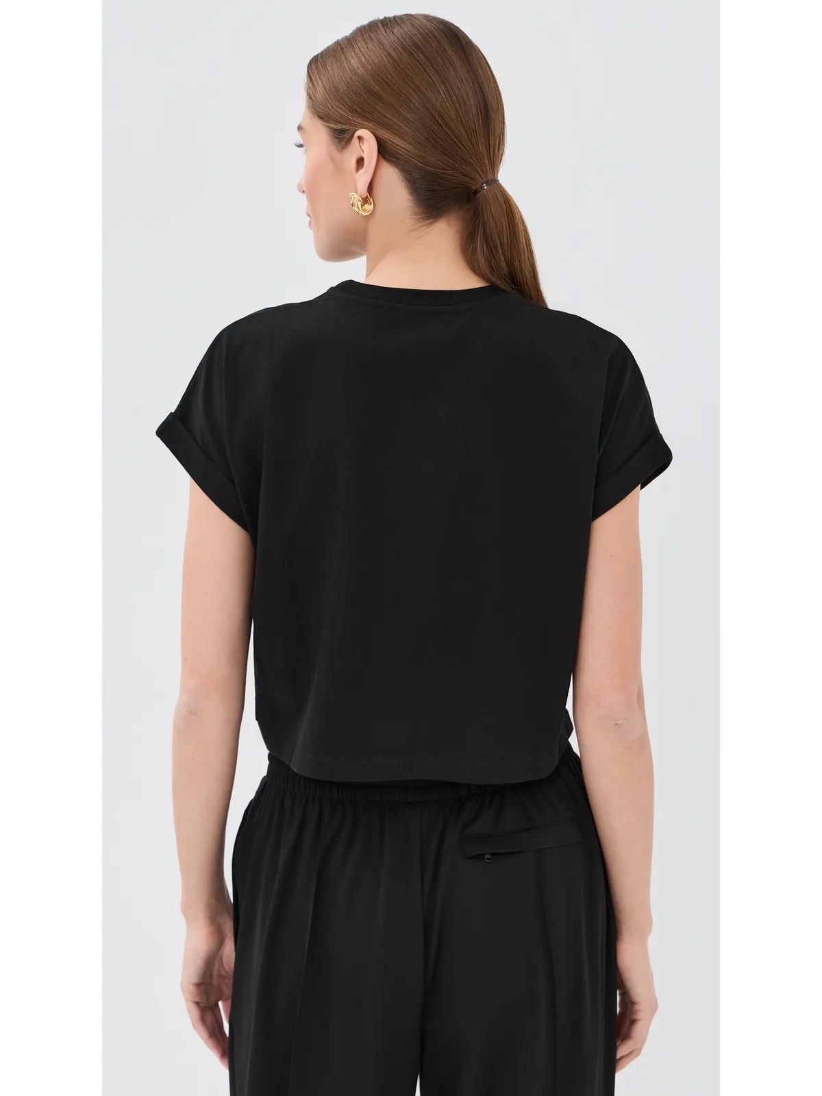 Balmain ヴィンテージ プリント クロップTシャツ ブラック/ホワイト サイズM - 画像3
