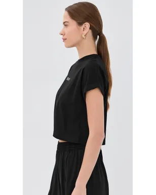 Balmain ヴィンテージ プリント クロップTシャツ ブラック/ホワイト サイズM - サムネイル4