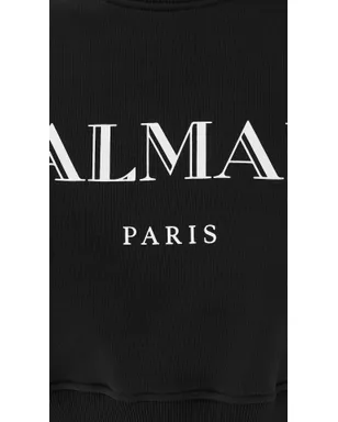 Balmain ヴィンテージ プリント クルーネック スウェットシャツ 黒/白 M - サムネイル6