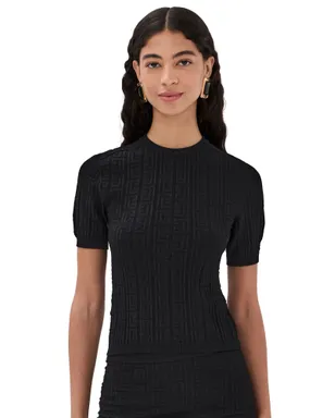Balmain ノワール モノグラムニットトップ - サムネイル1