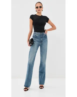 Balmain 透け感のあるドレープジャージートップス ブラック M - サムネイル5
