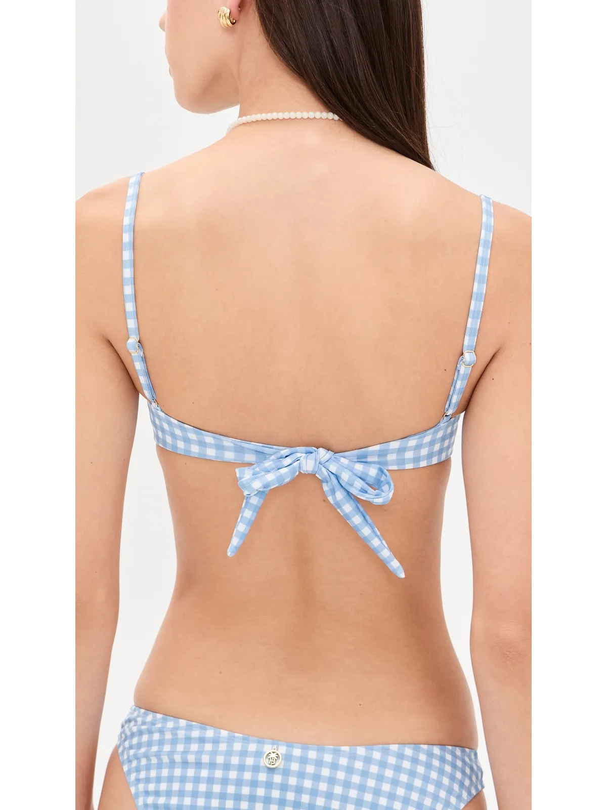 Bananhot Esme Bikini Top Light Blue Gingham - 画像3