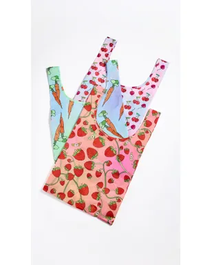 BAGGU ニンジンとベリーのプリント トートバッグ 3点セット - サムネイル2