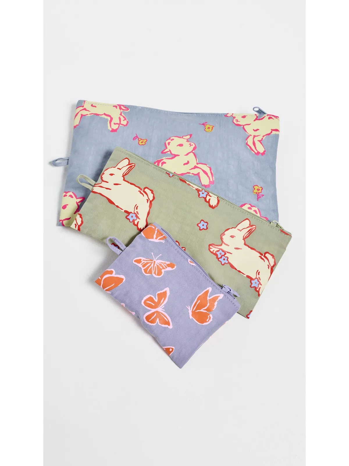 BAGGU フラットポーチセット 春の動物プリント - 画像2