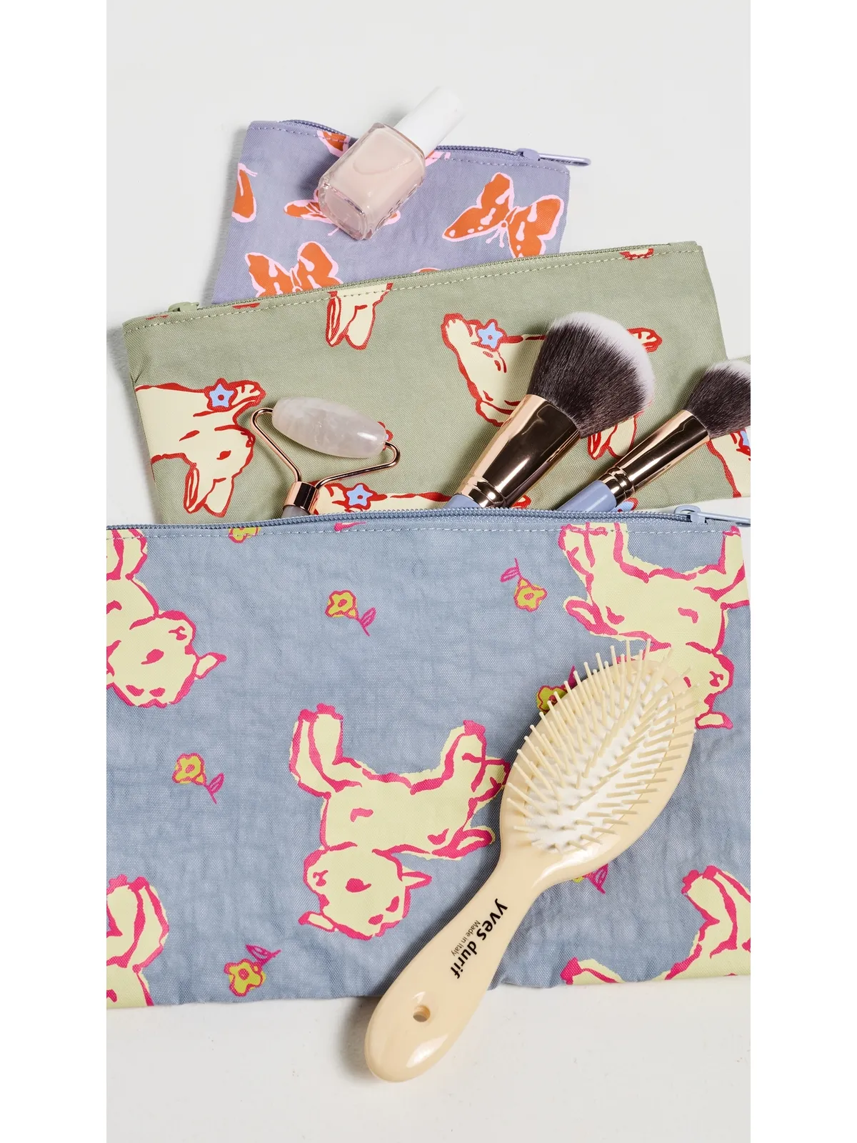 BAGGU フラットポーチセット 春の動物プリント - 画像4
