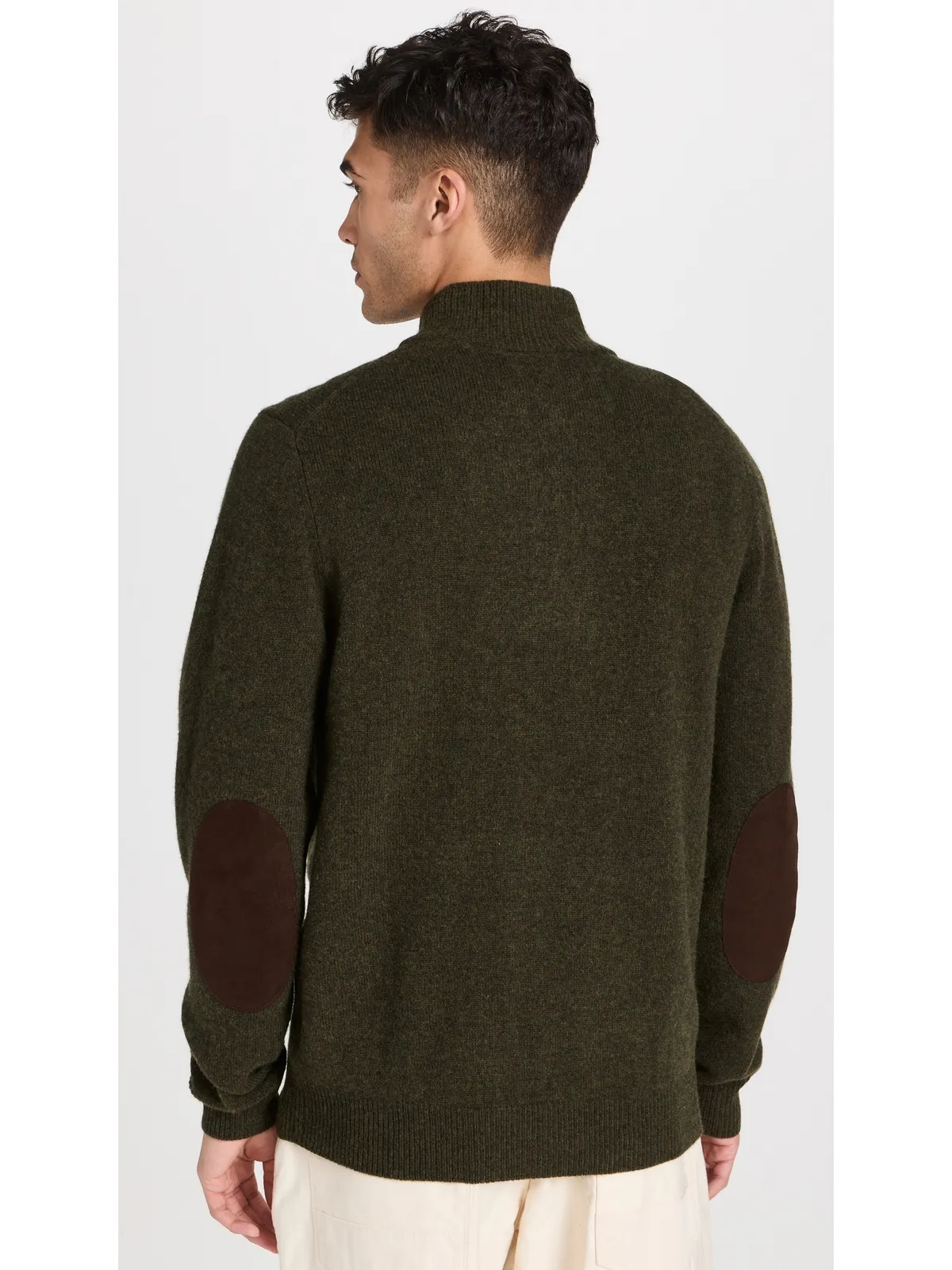 Barbour エルボーパッチ付きボタンセーター - 画像3