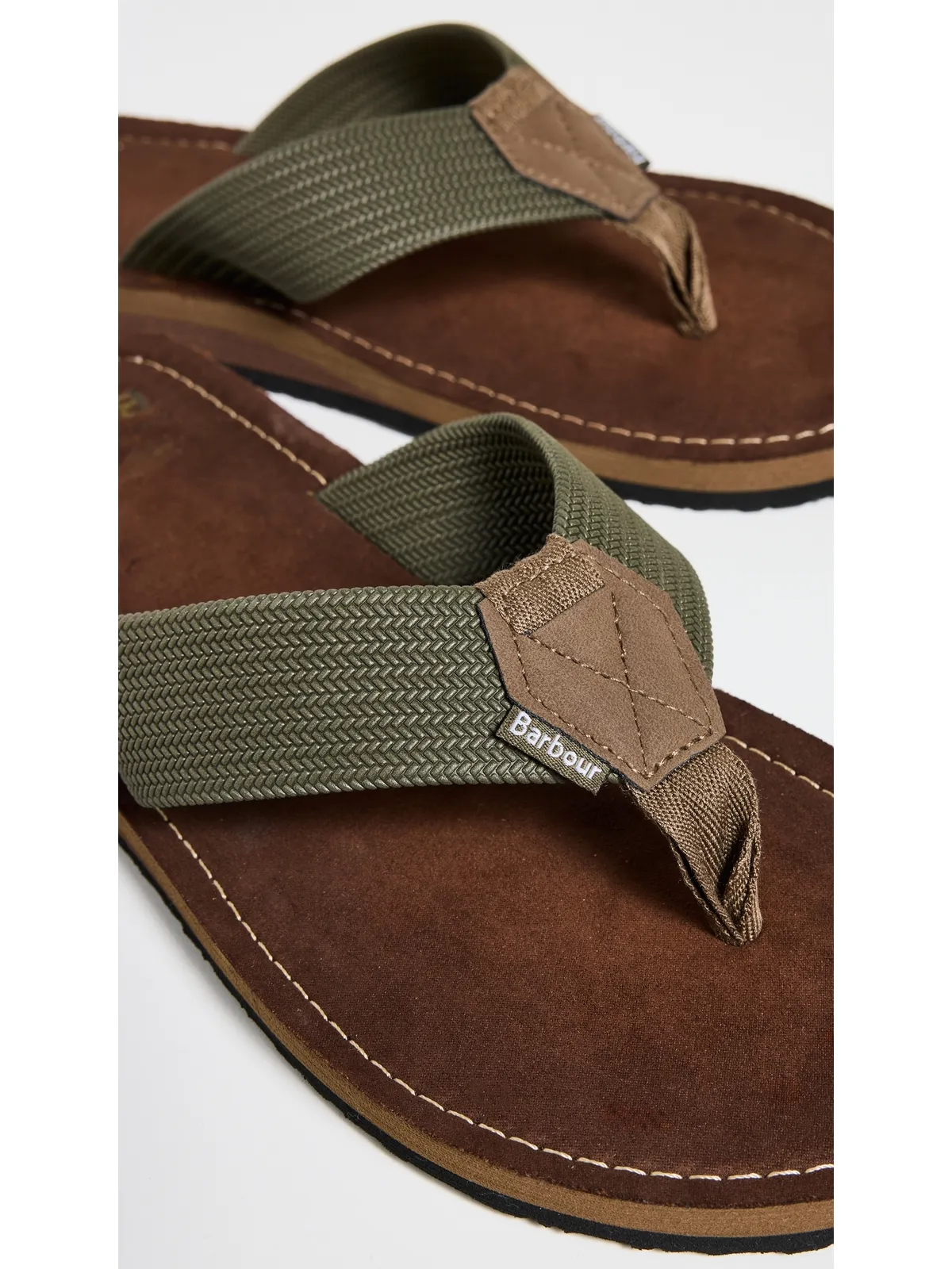 Barbour トーマン ビーチサンダル オリーブ - 画像5
