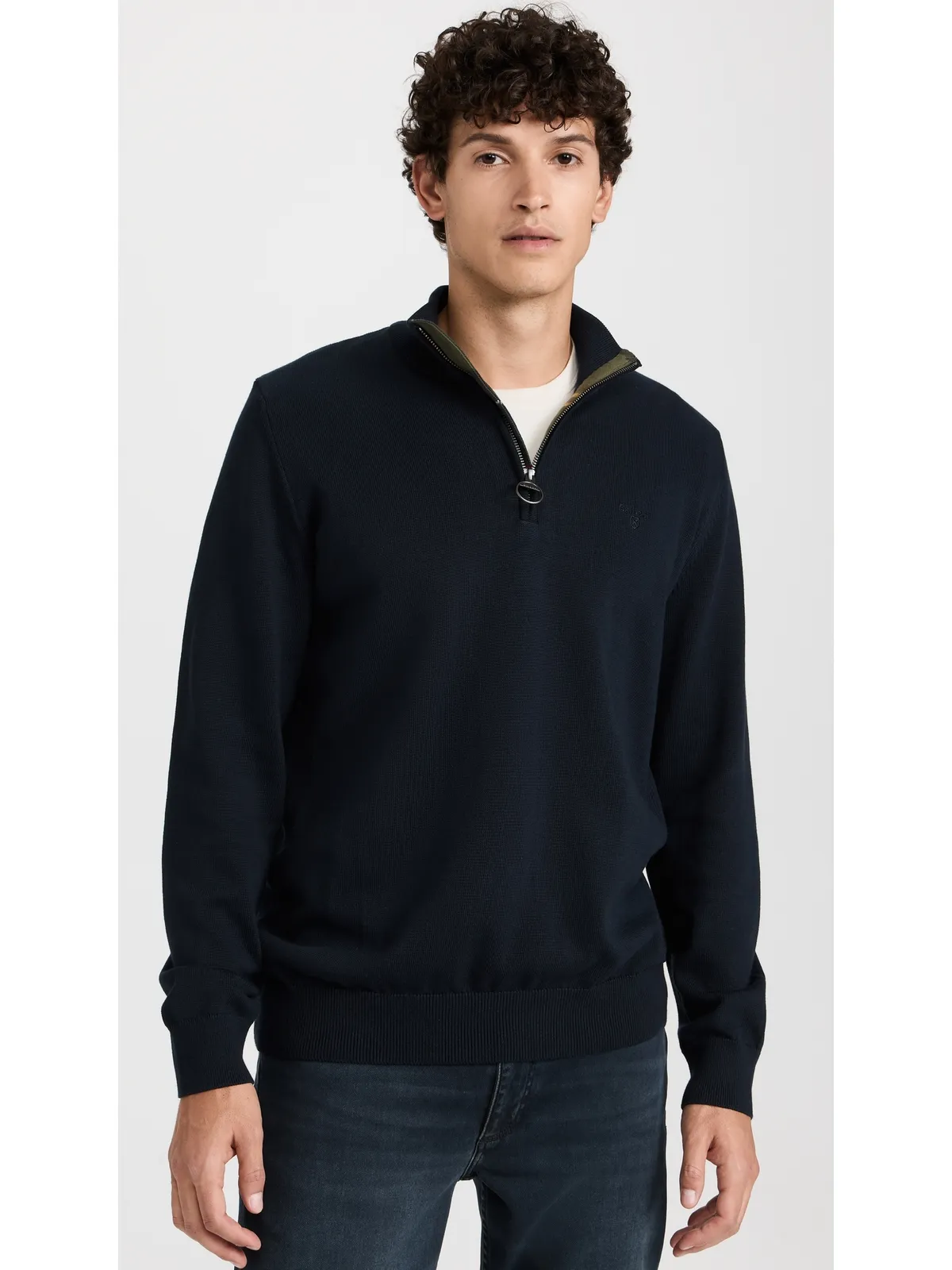 Barbour コットン ハーフジップセーター - 画像2