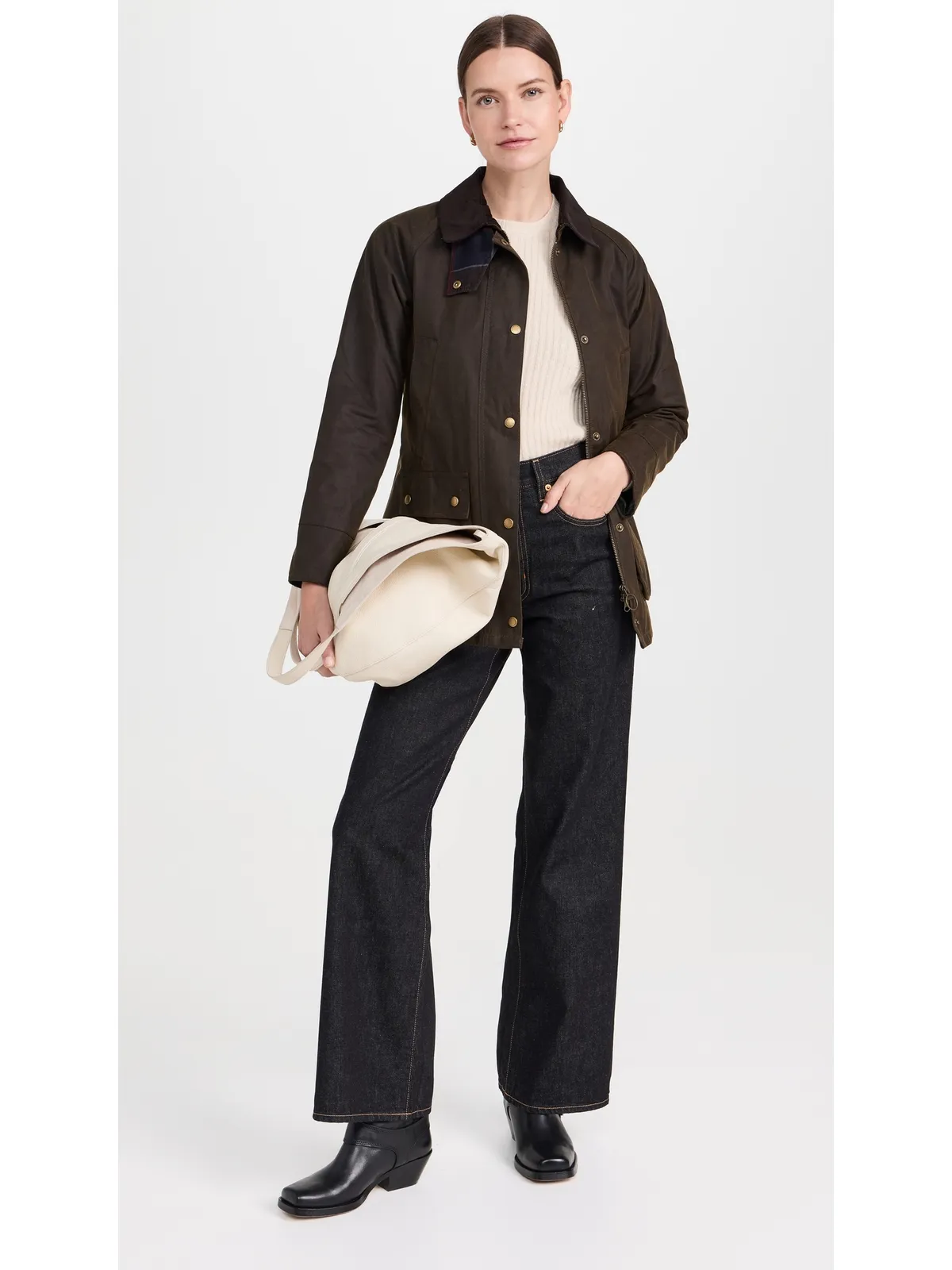 Barbour アコーンワックス バーンジャケット オリーブ - 画像5