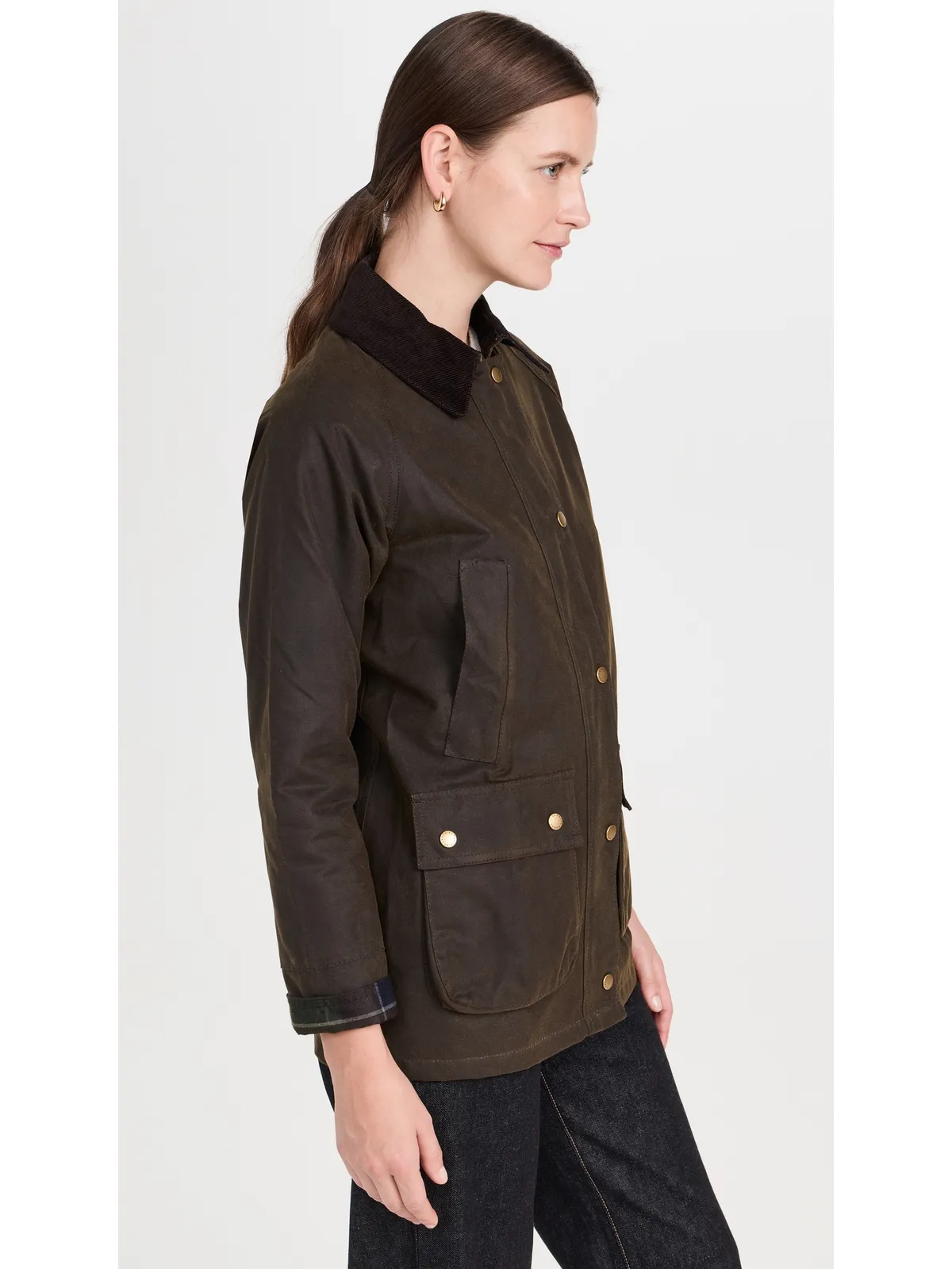 Barbour アコーンワックス バーンジャケット オリーブ - 画像4