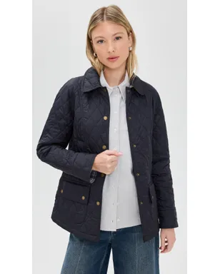 Barbour Beadnell キルト バーン ジャケット ネイビー - サムネイル2
