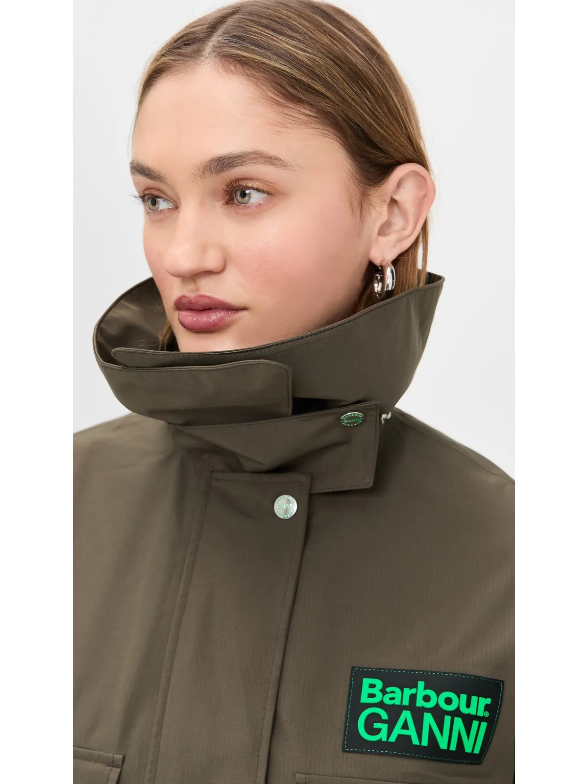 Barbour パーカージャケット（オリーブ/クラシックタータン） - 画像6