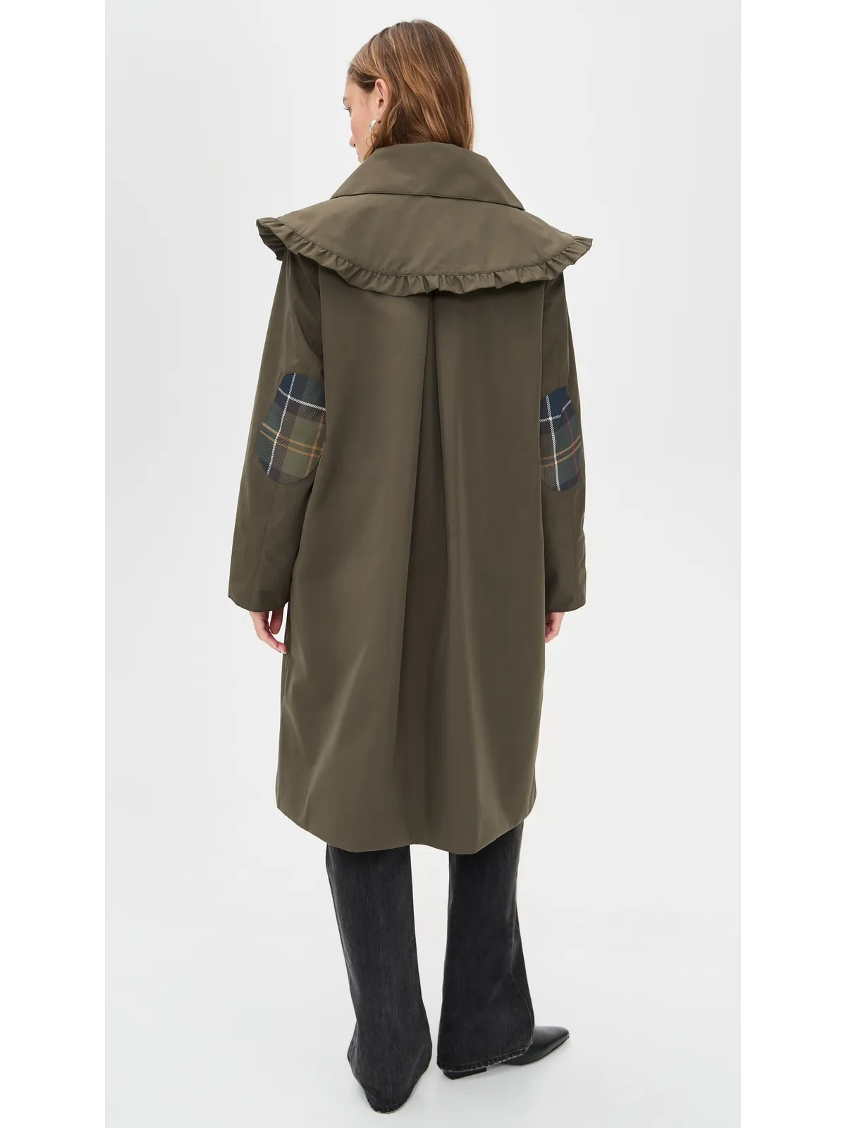 Barbour パーカージャケット（オリーブ/クラシックタータン） - 画像3