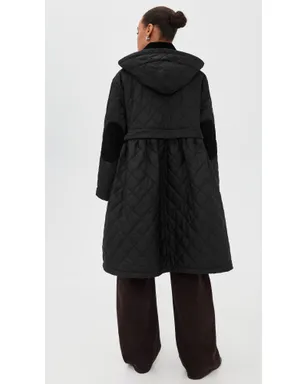 Barbour Barbour × Ganni ペプラムキルテッドジャケット - サムネイル3