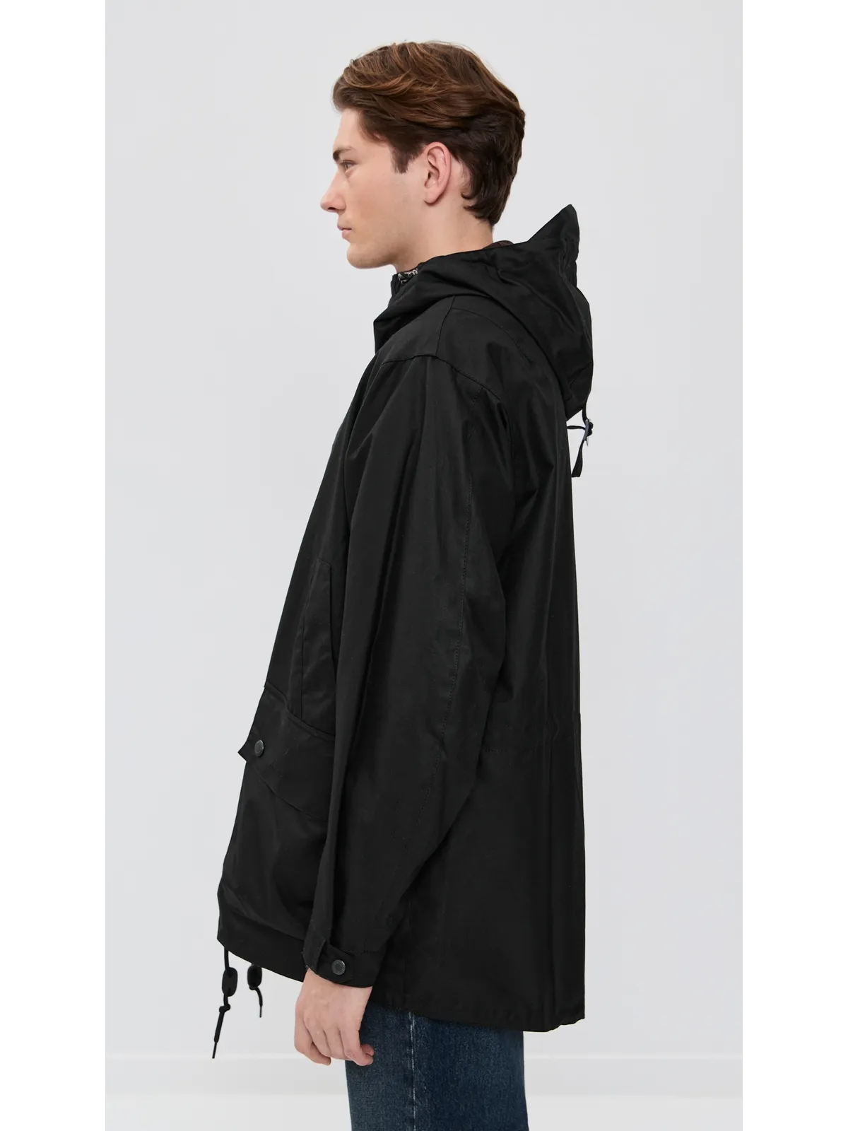 Barbour タイド ワックスジャケット ブラック - 画像4