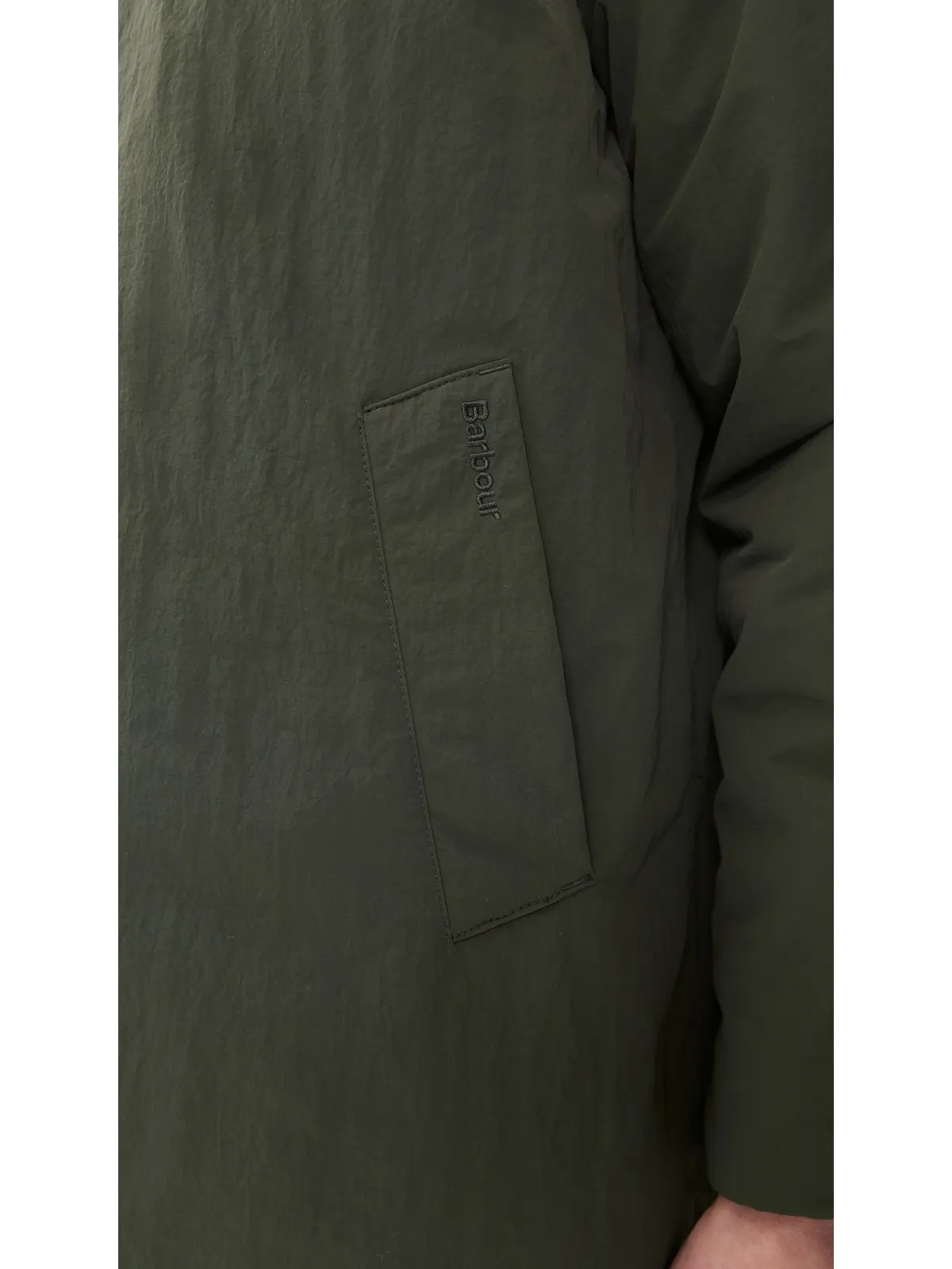 Barbour ローデン 中綿入り 撥水マックコート オリーブ - 画像6