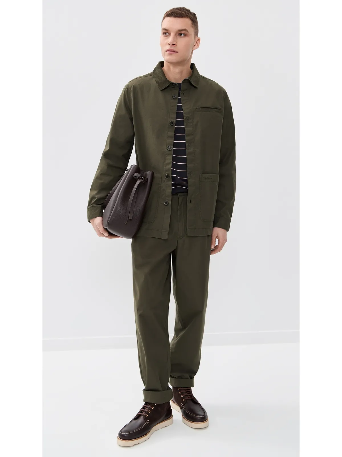 Barbour コール シャツジャケット - 画像5