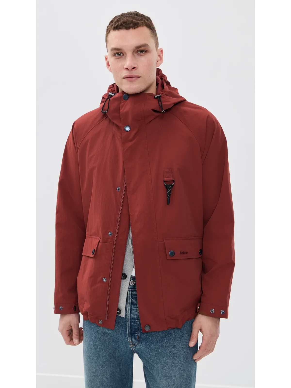 Barbour リエンジニアード シャワープルーフ ジャケット ファイアードブリック - 画像2