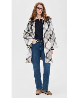 Barbour Kinsale タータン ケープコート - サムネイル5