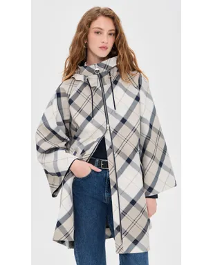 Barbour Kinsale タータン ケープコート - サムネイル2