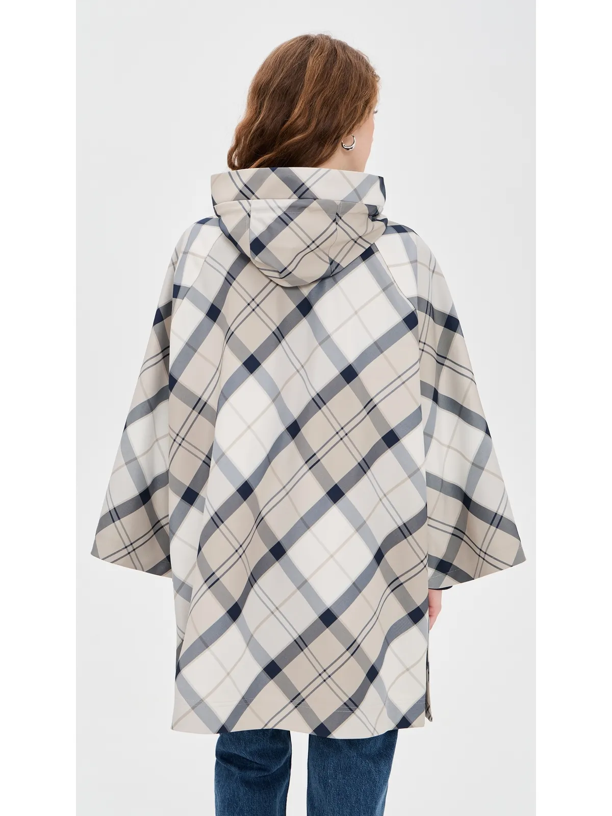 Barbour Kinsale タータン ケープコート - 画像3