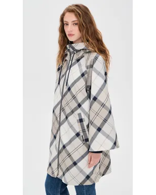 Barbour Kinsale タータン ケープコート - サムネイル4