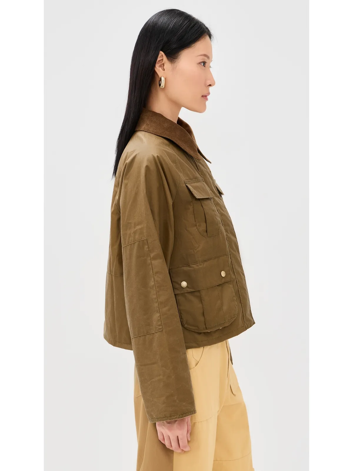 Barbour Liza ワックスジャケット サンド/ドレス - 画像4